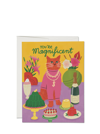 You're Magnificent Cat, love & friendship greeting card