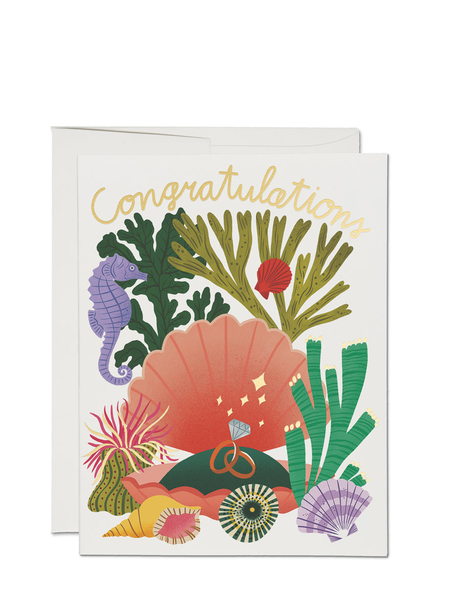 Clam Shell Congrats – Engagement Card