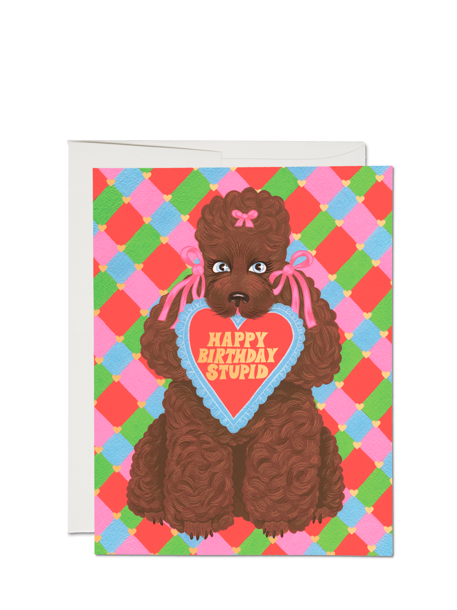 Birthday Poodle Birthday Card