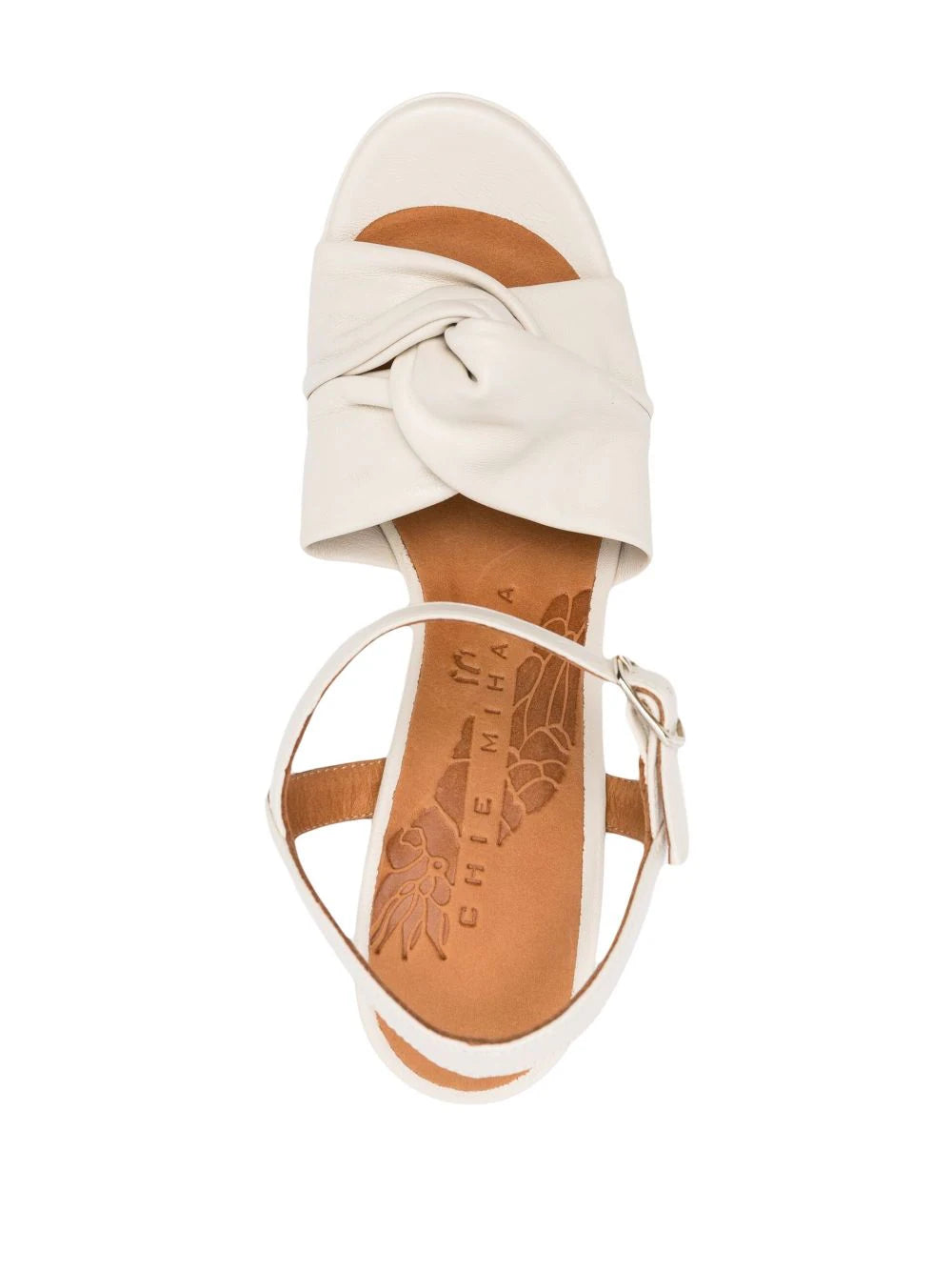 Contour sandals, ivory