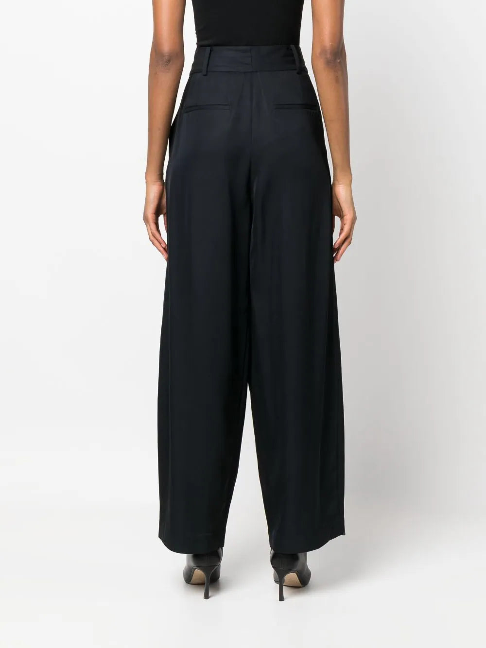 PISCALI mid-waist trousers, black