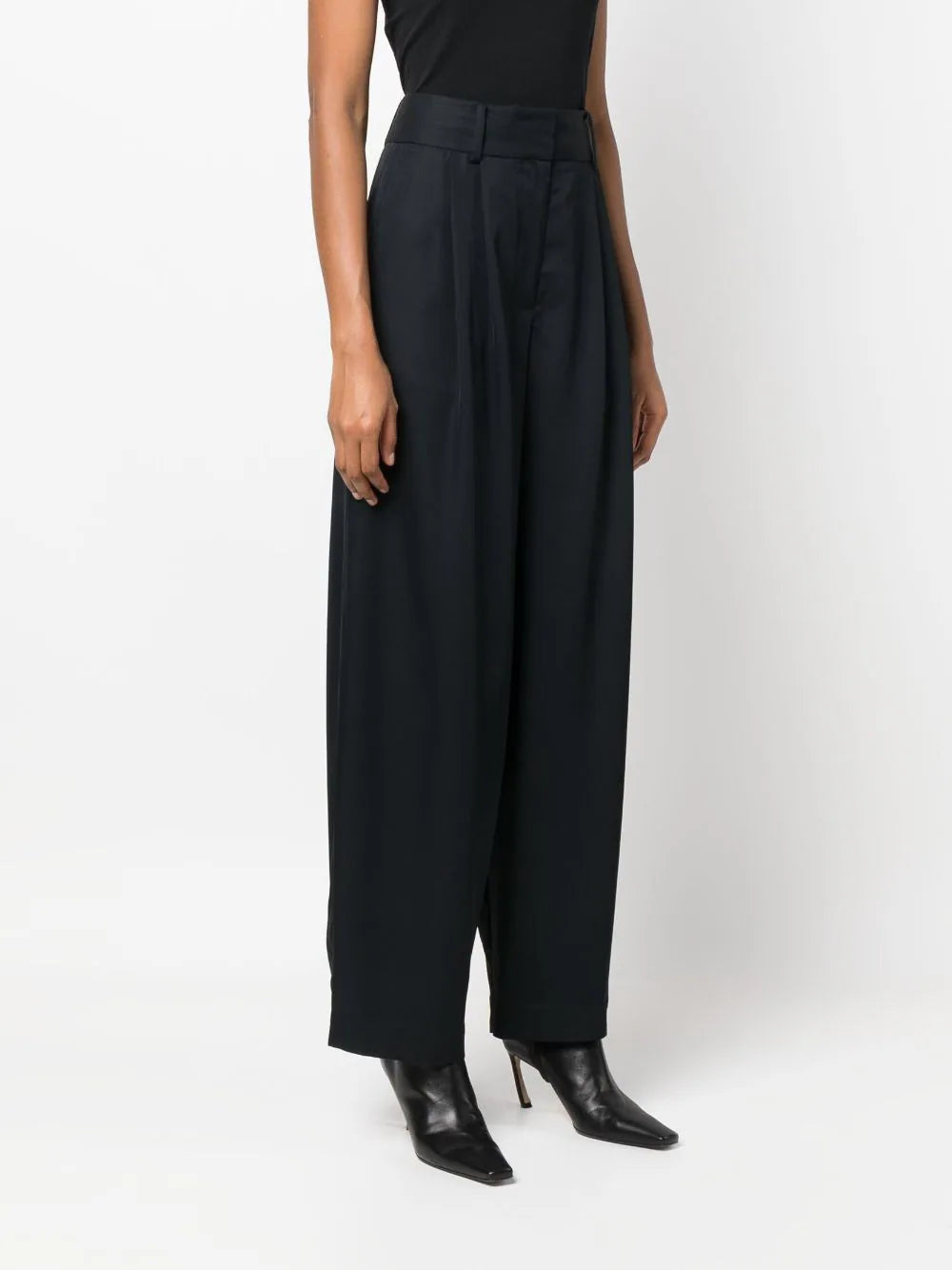 PISCALI mid-waist trousers, black