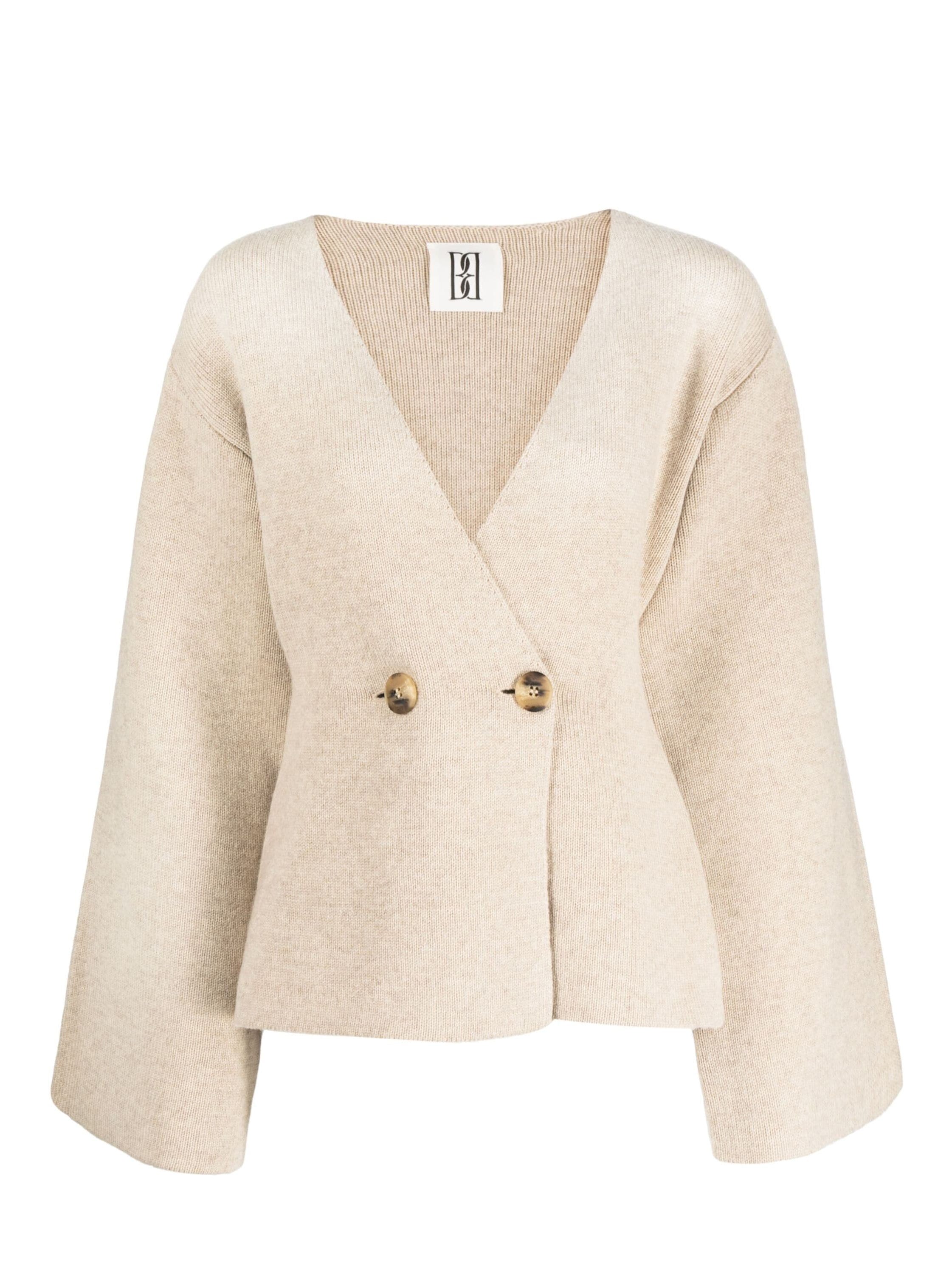 BY MALENE BIRGER Tinley wool cardigan twill beige My o My