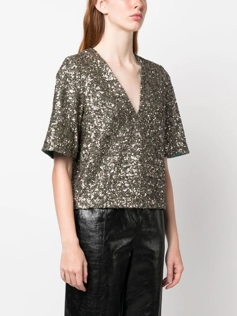 TYTANE SEQUINS top, bronze