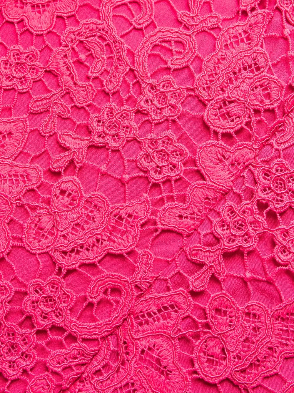 MAGENTA LACE MIDI DRESS, pink