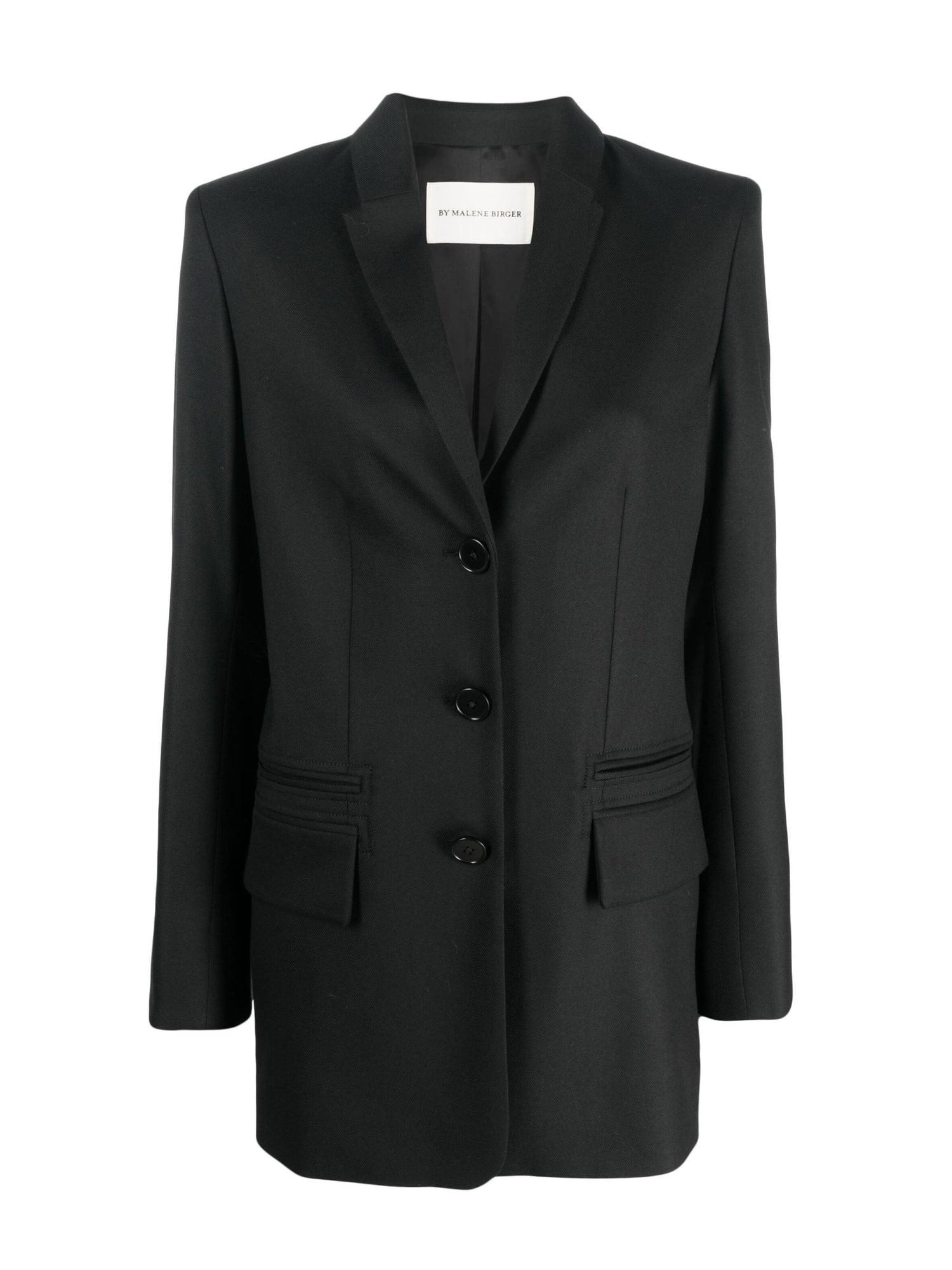 Porter single-breasted jacket, black