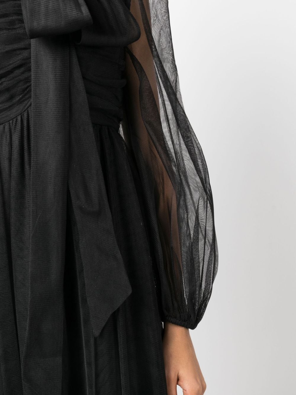 Tulle Midi Dress, black