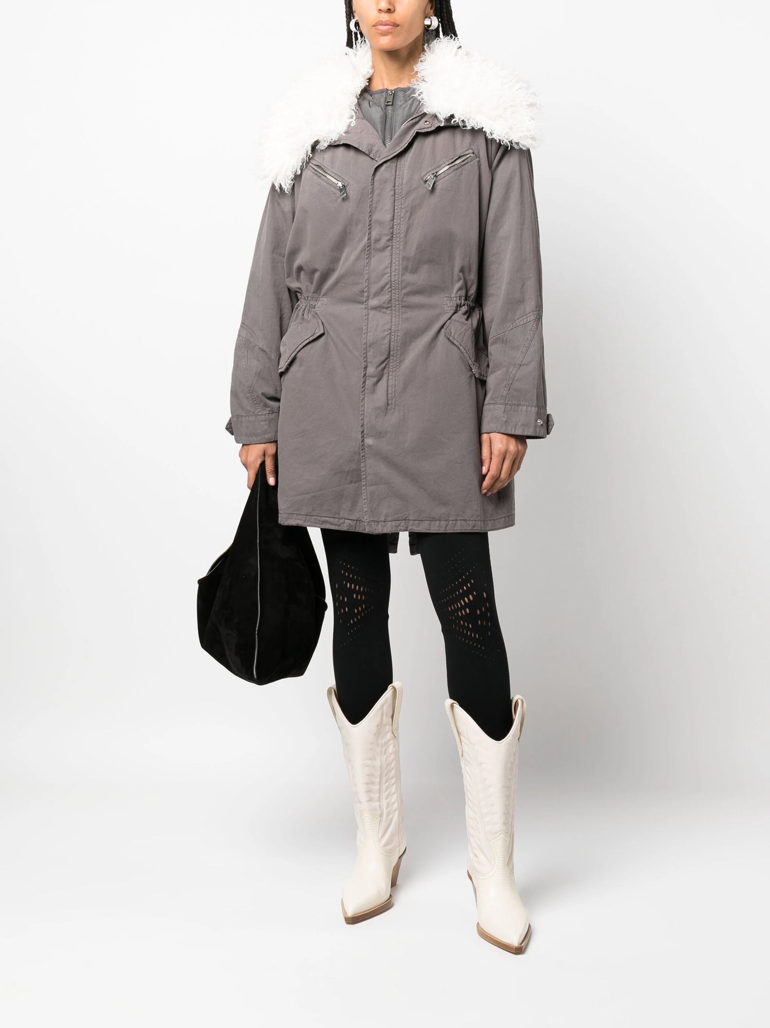 KIDEA COTON LAVE coat, grey