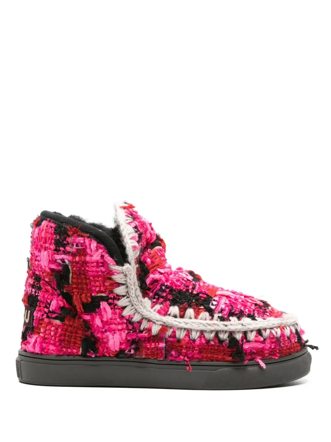 Eskimo Sneaker boots pink tartan