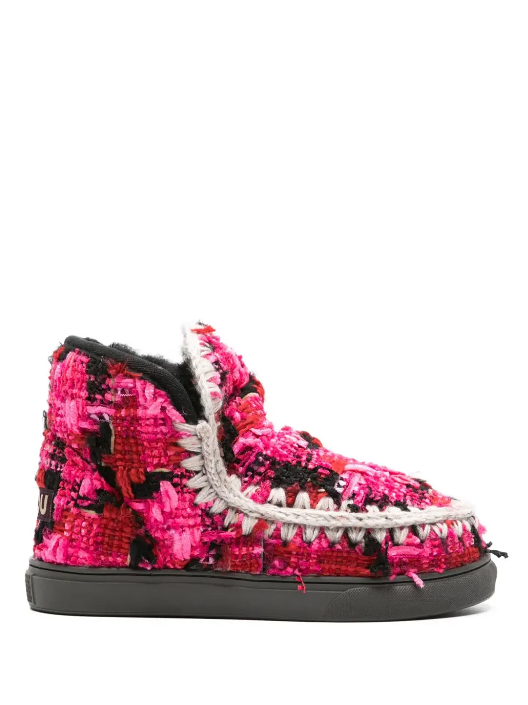 Eskimo Sneaker boots, pink tartan