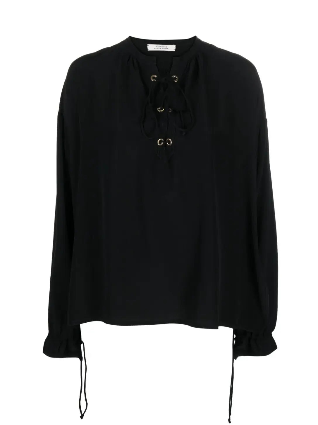 SOPHISTICATED VOLUMES blouse, pure black