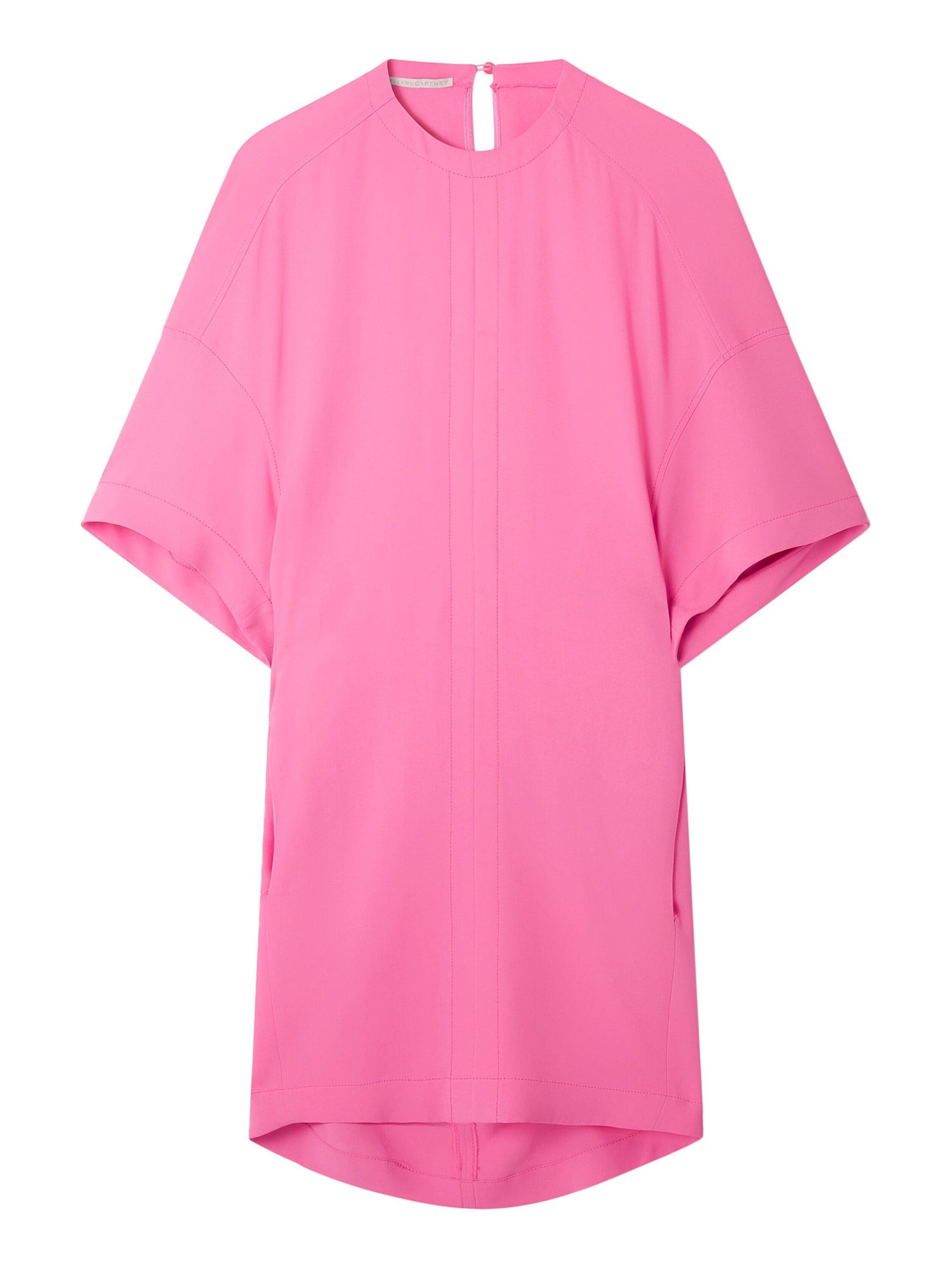 Cape Short Dress, bright pink