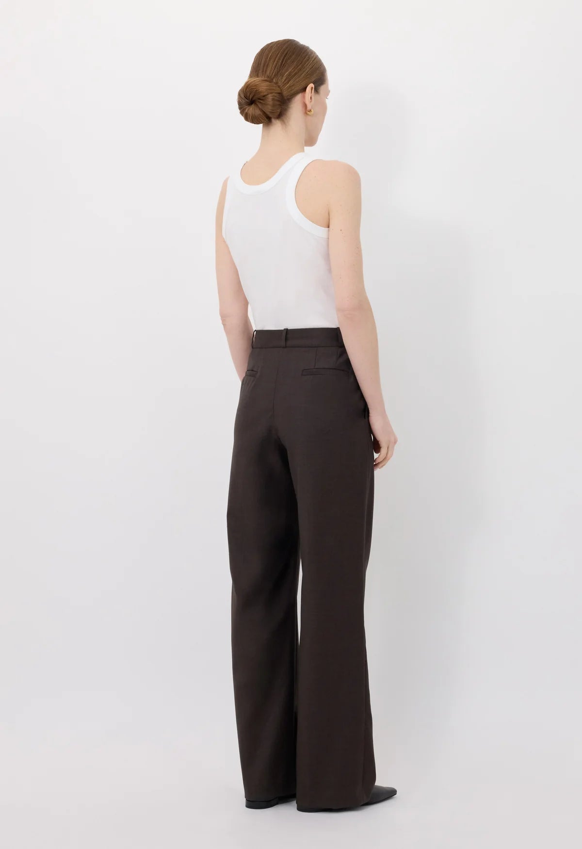 Sbiru straight leg pants, Brown