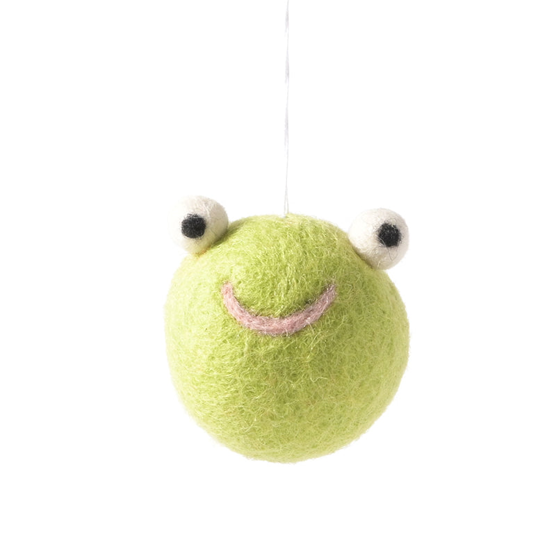 Frog woollen hanging ornament