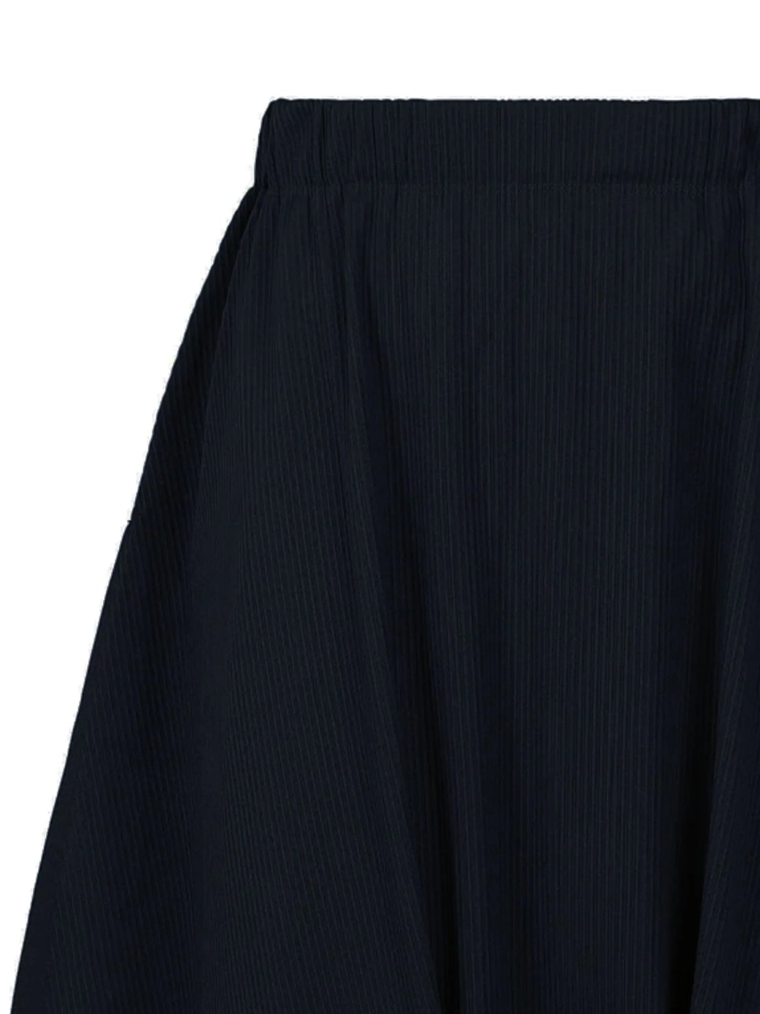 Knitted pleated trousers, black