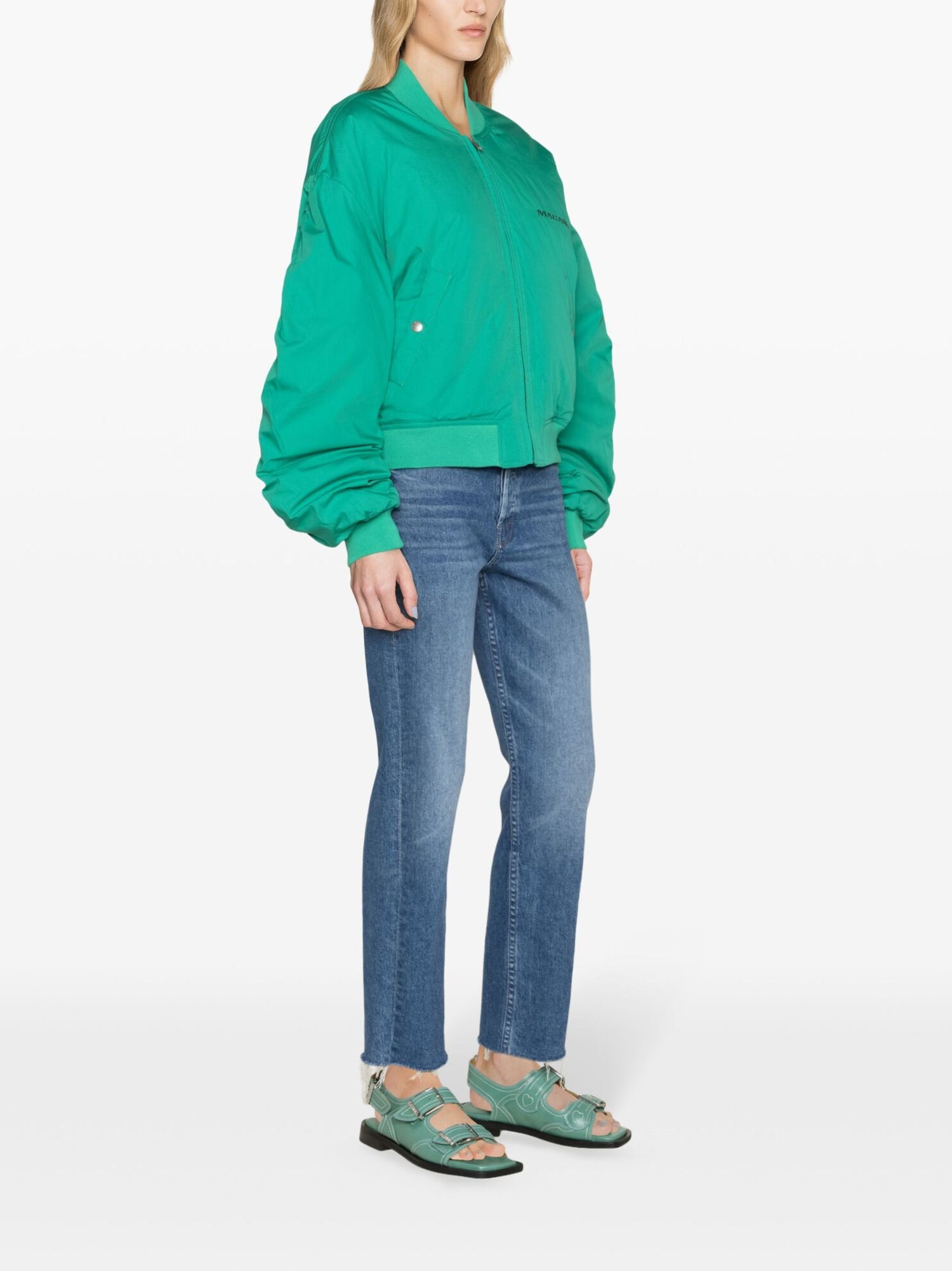 Tomcat ankle fray high-rise jeans, ´Arigato Mr Roboto´ mid-blue wash