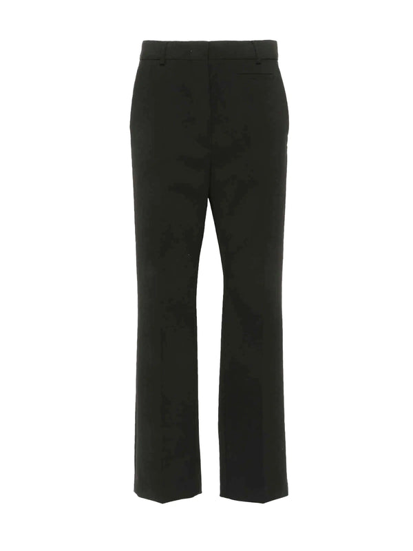 Romagna slim-fit stretch wool trousers, black