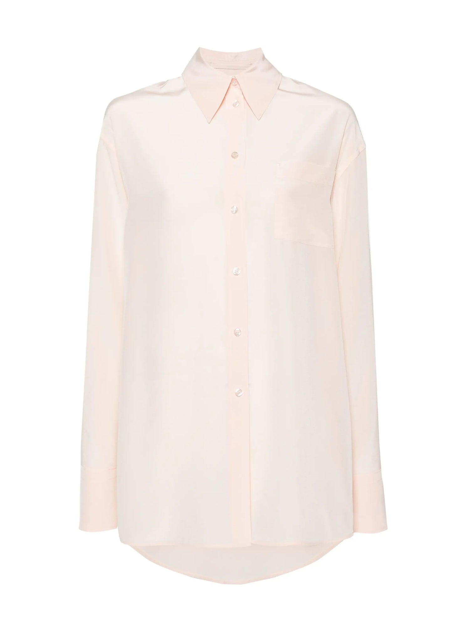 ROVIGO silk crepe shirt, powder pink