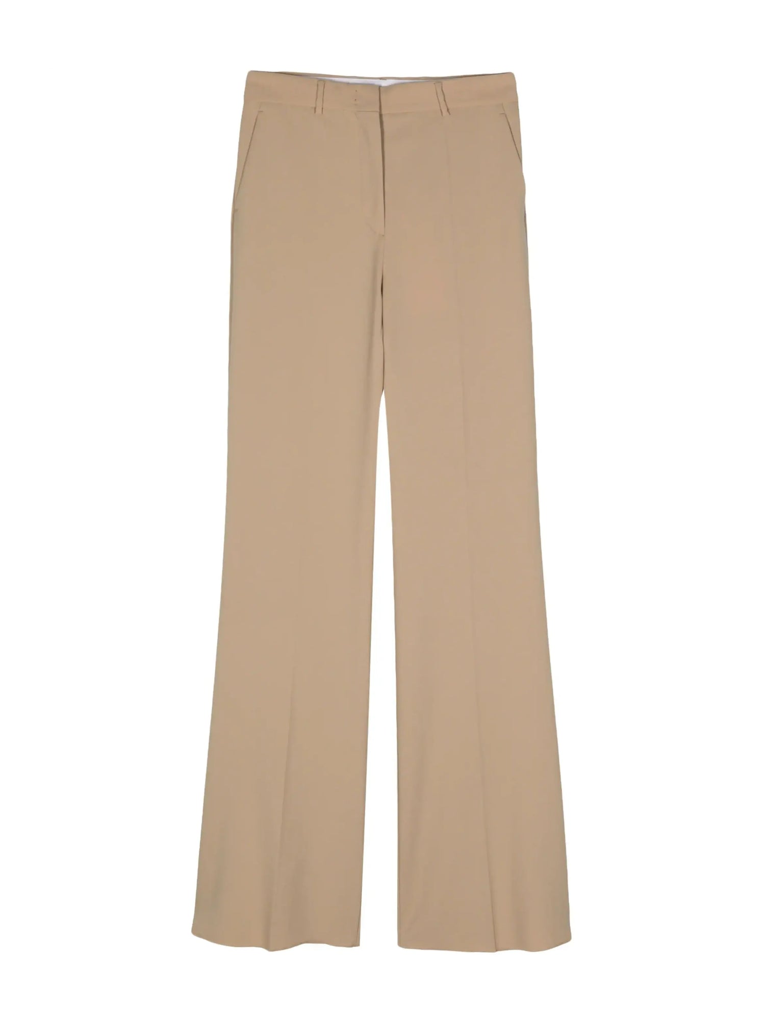 OXALIS virgin wool flared pants, beige