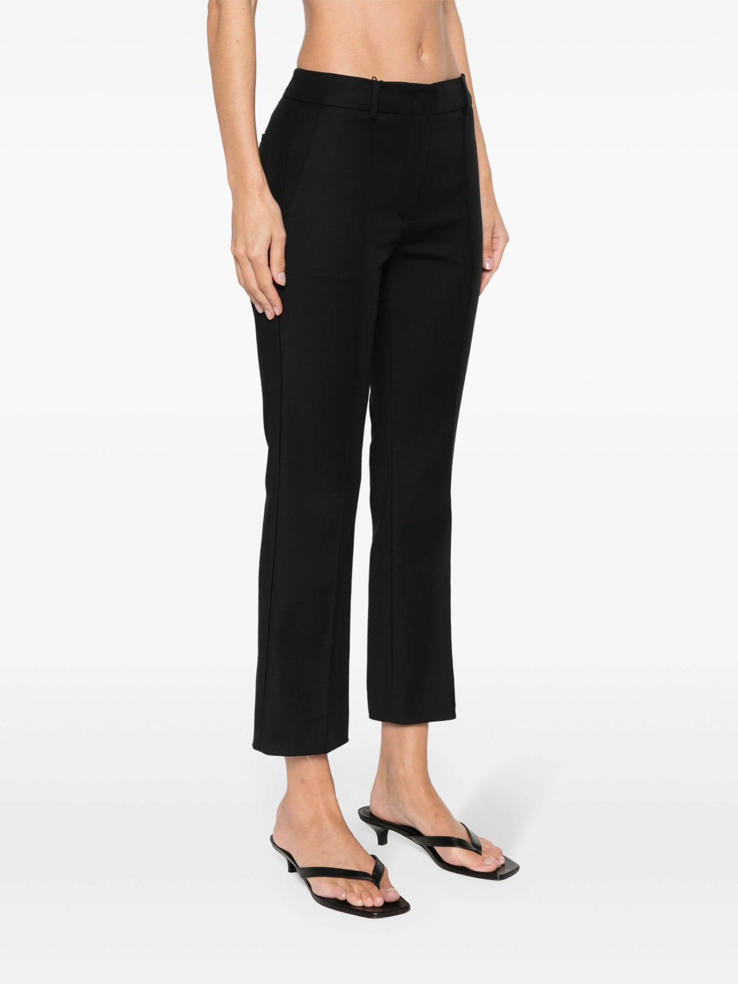 ASIAGO Stretch cotton trousers, black