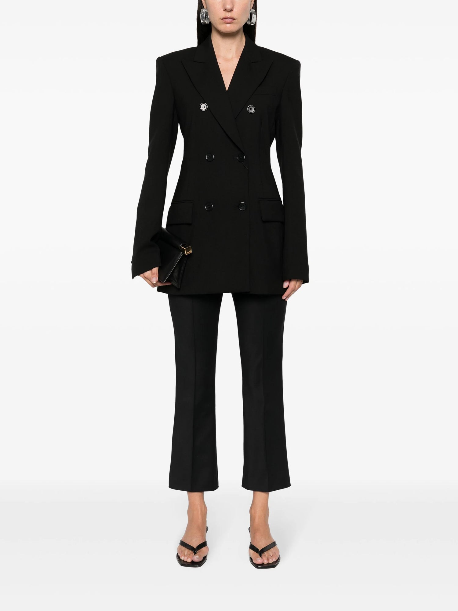 Asiago Stretch cotton trousers, black