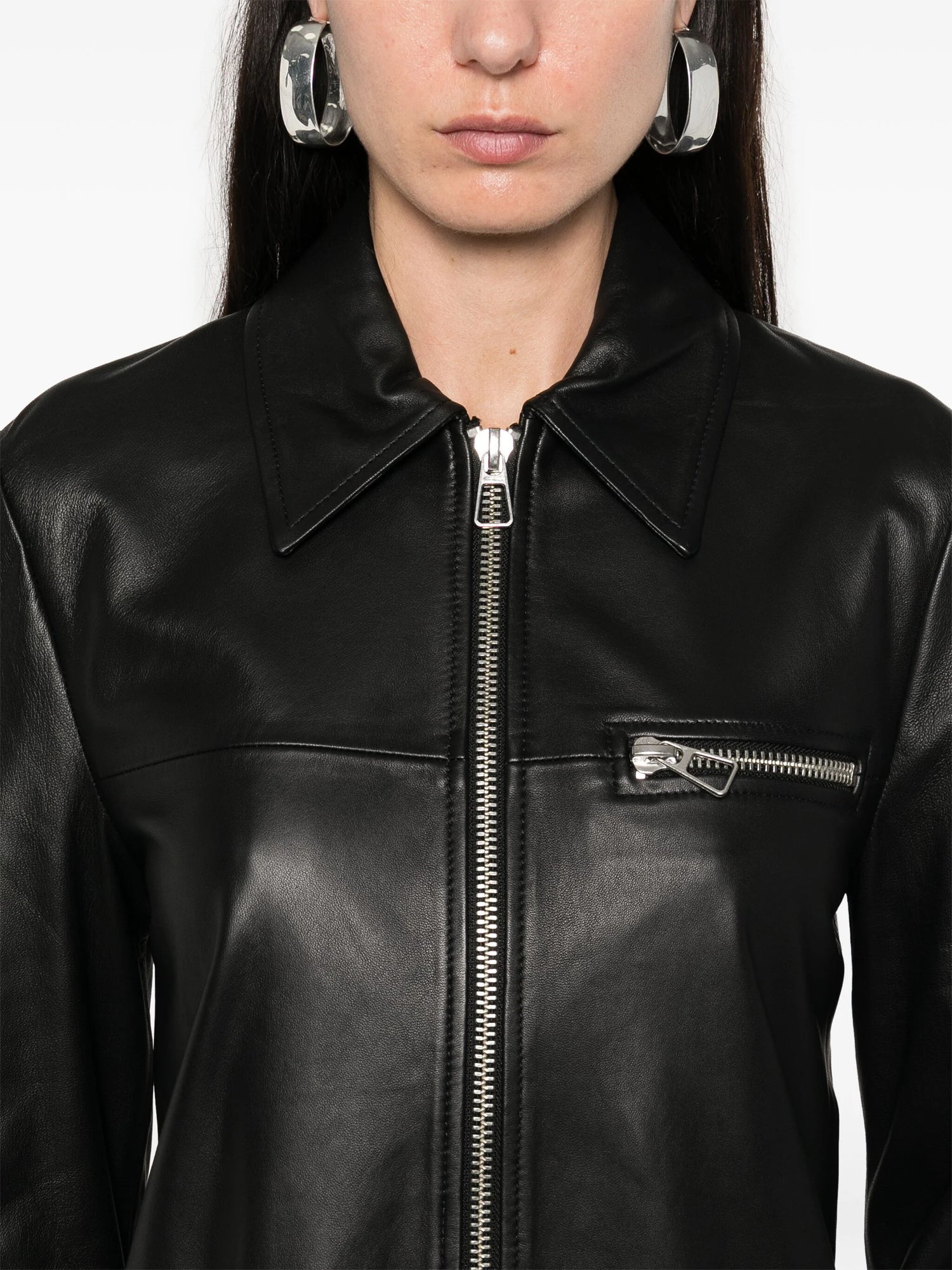 GEL leather jacket, black