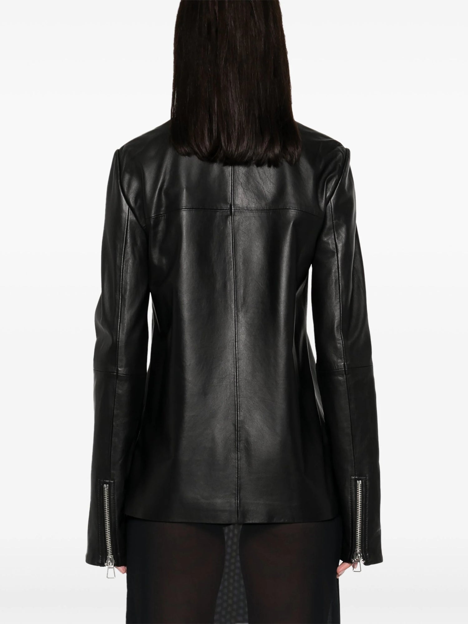 GEL leather jacket, black