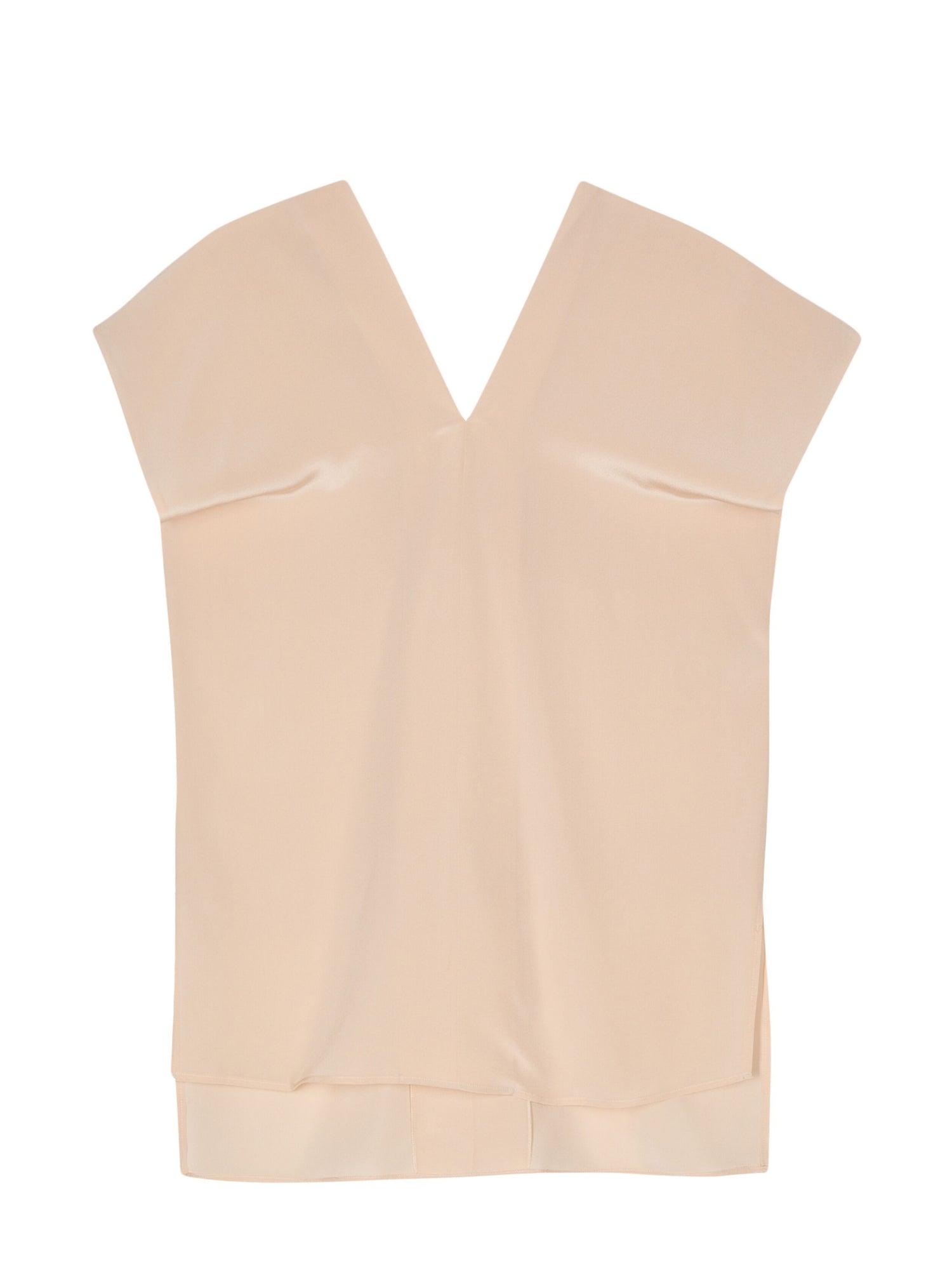 Silk top, beige