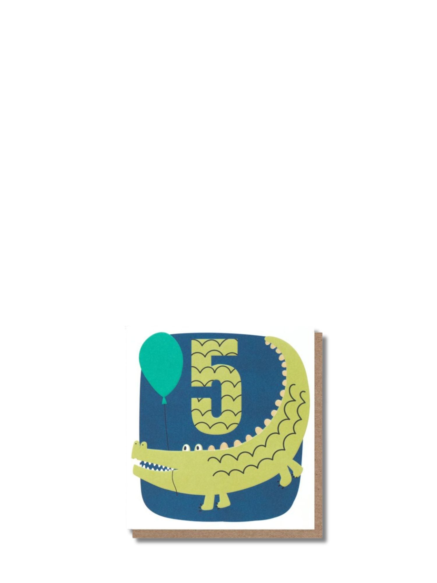 5th birthday party pals crocodile, birthday card
