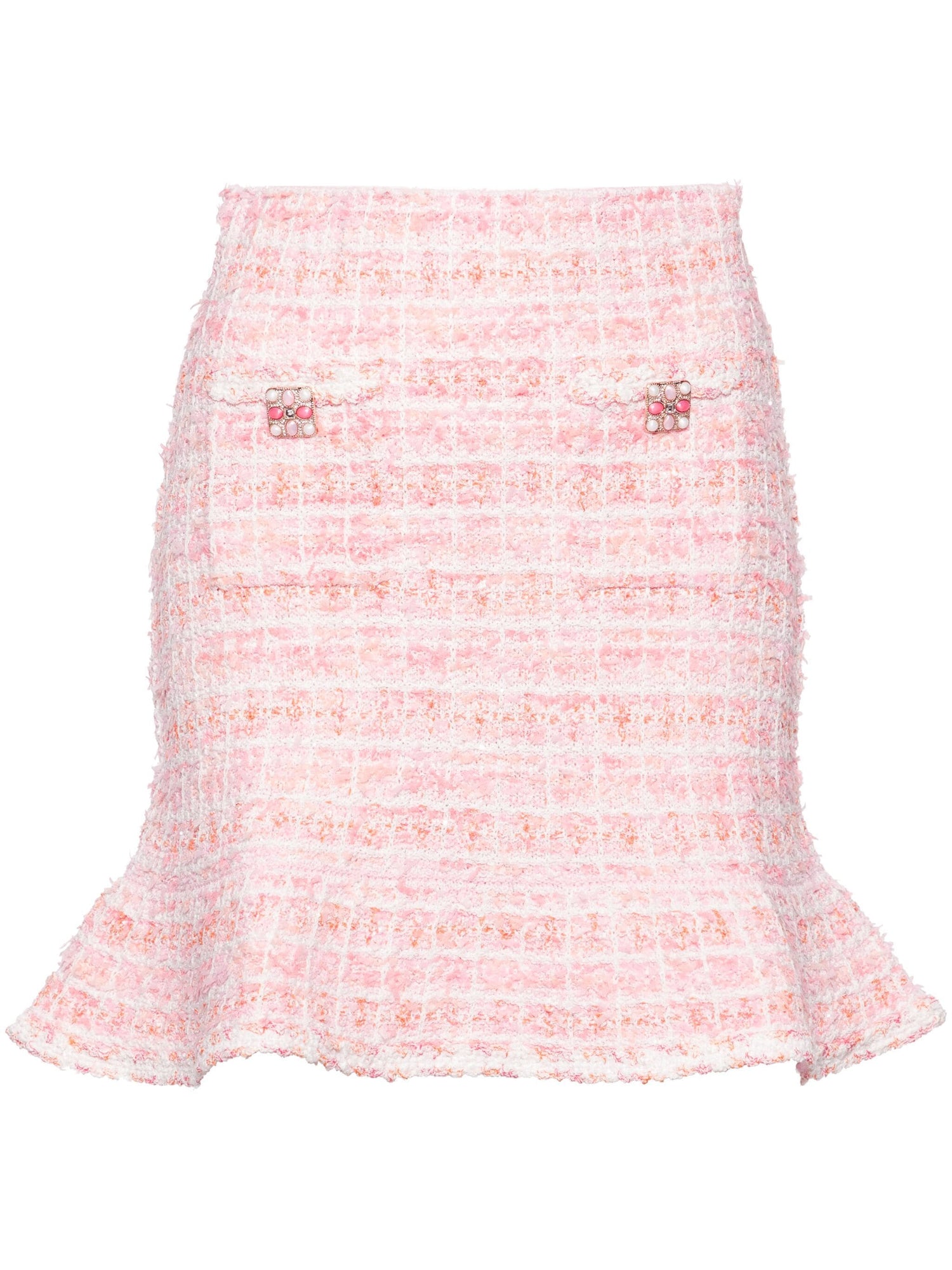 Cotton Boucle Mini Skirt, Pink