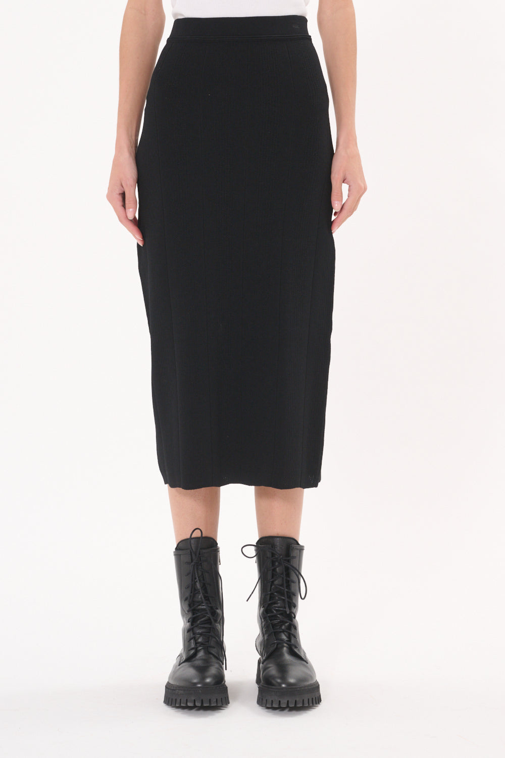 Caifa knitted skirt, black