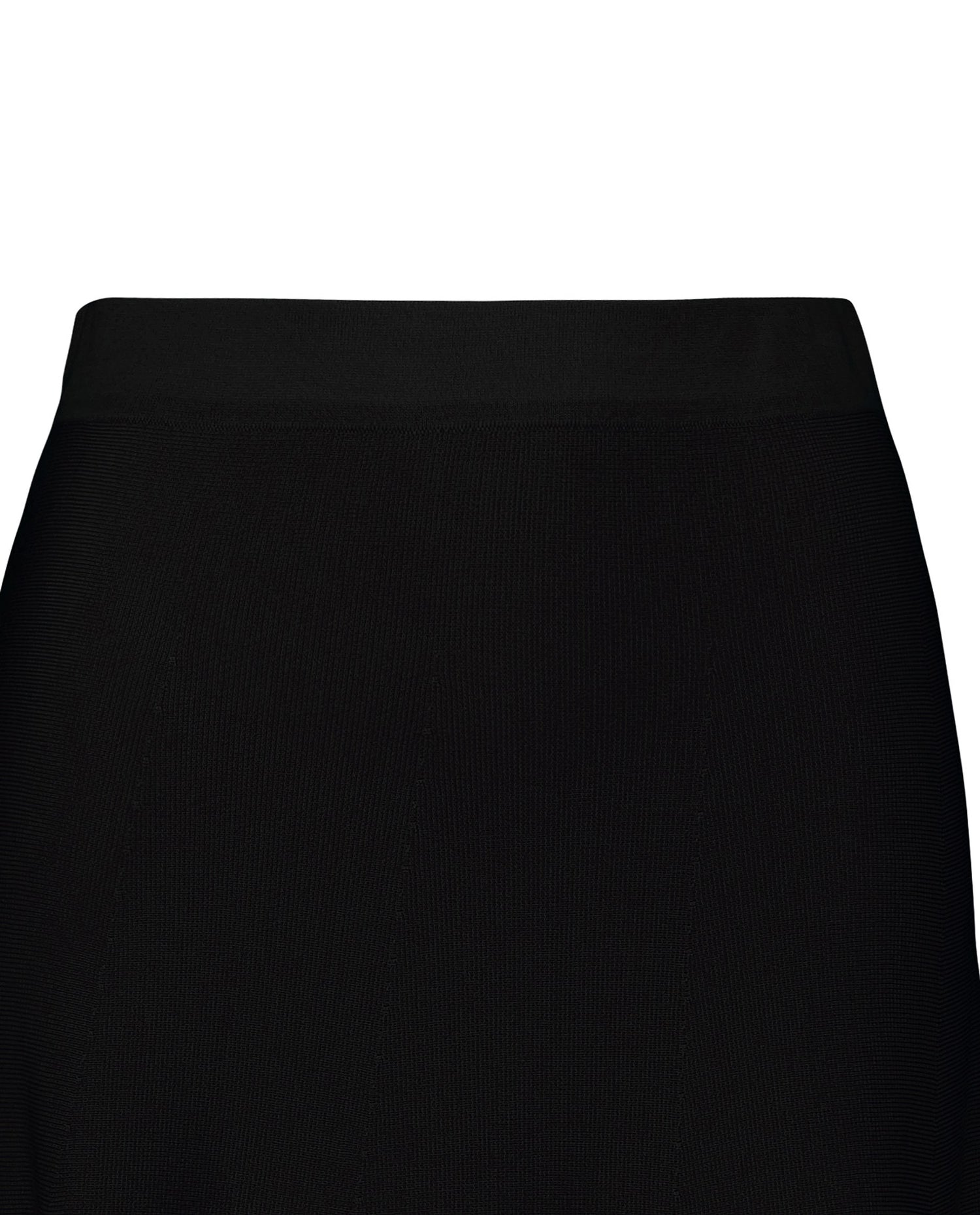 Wool A-line skirt, black