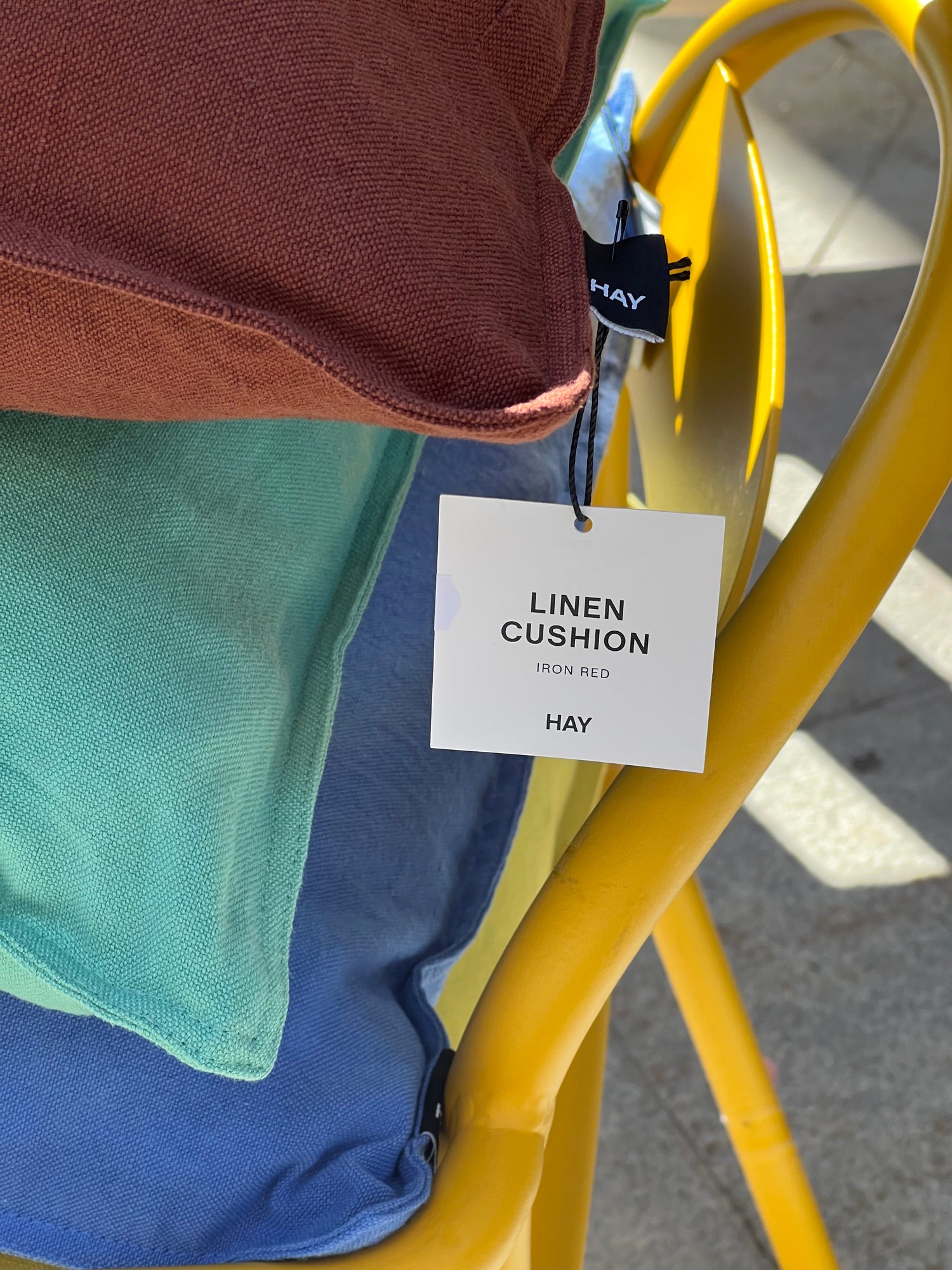Linen Cushion (50x50cm), Iron red