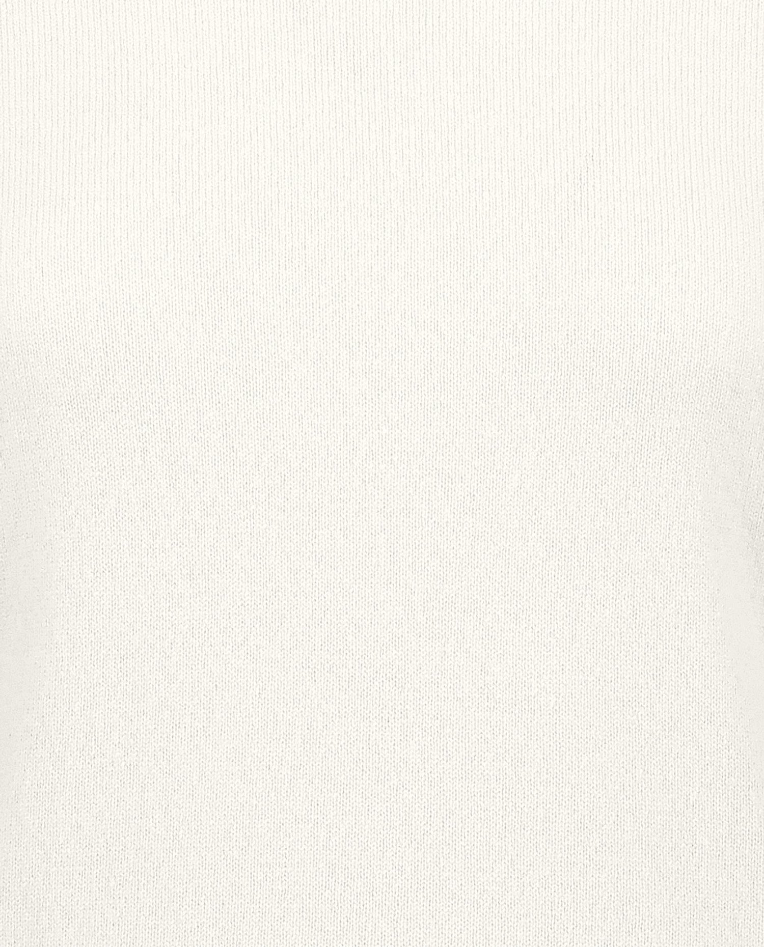 Cashmere turtleneck sweater half sleeves, cream