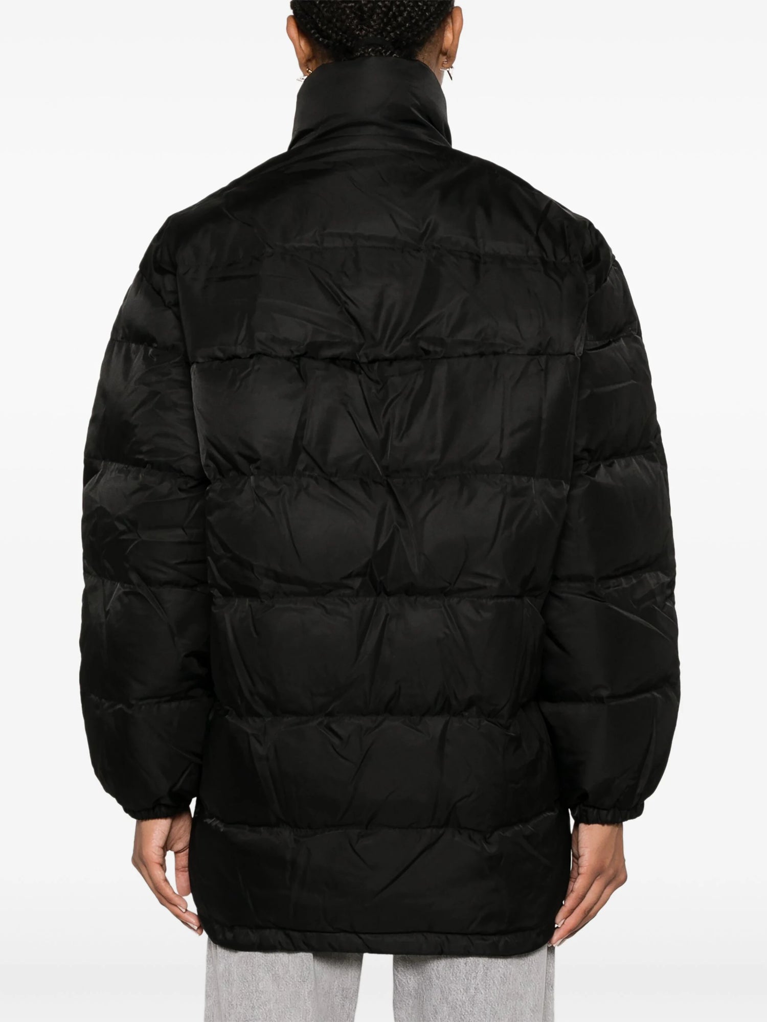 Belize satiny puff jacket, black