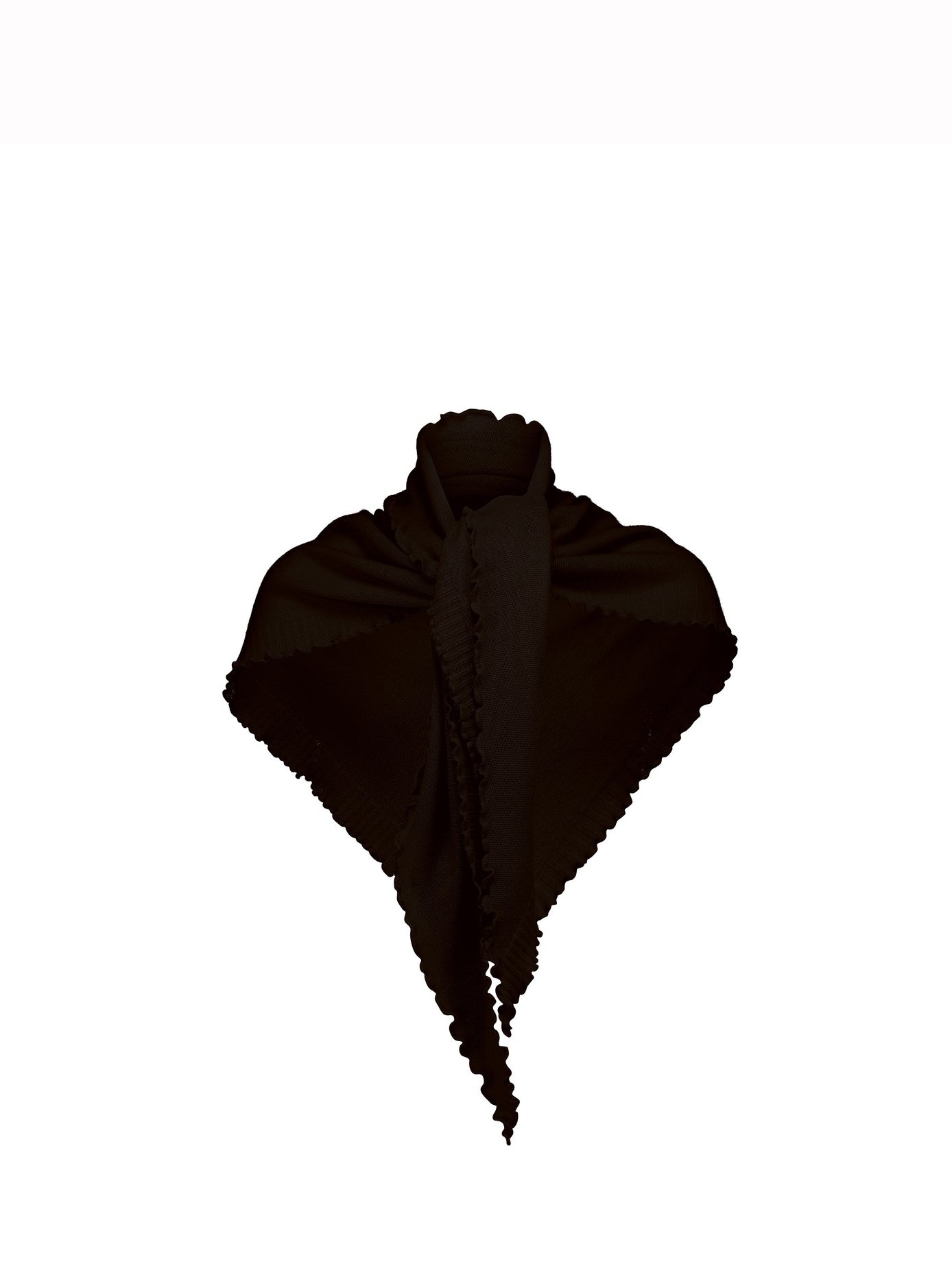 Cashmere triangle scarf (185x85cm), brown