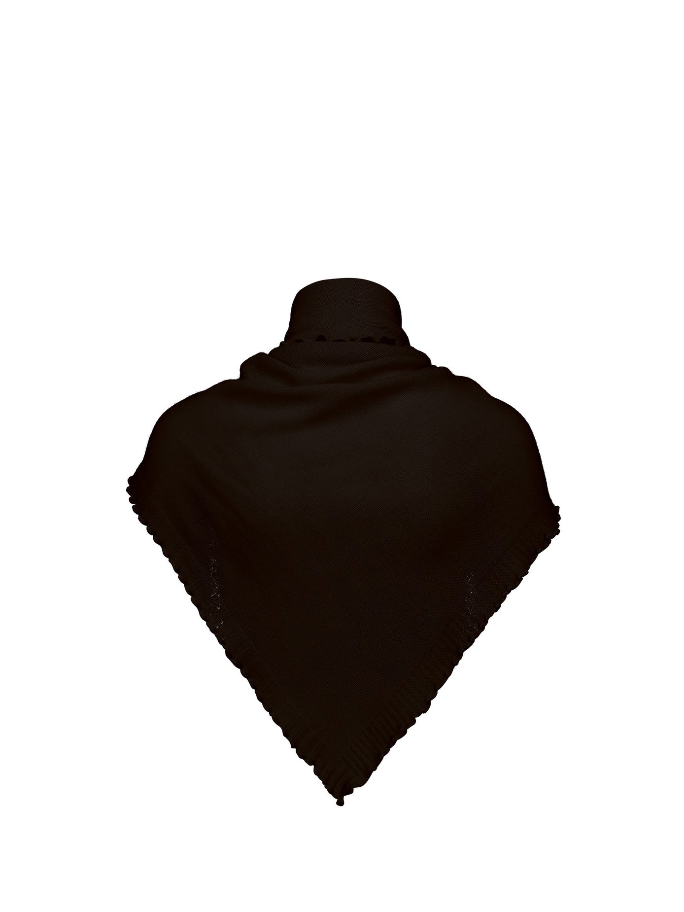Cashmere triangle scarf (185x85cm), brown