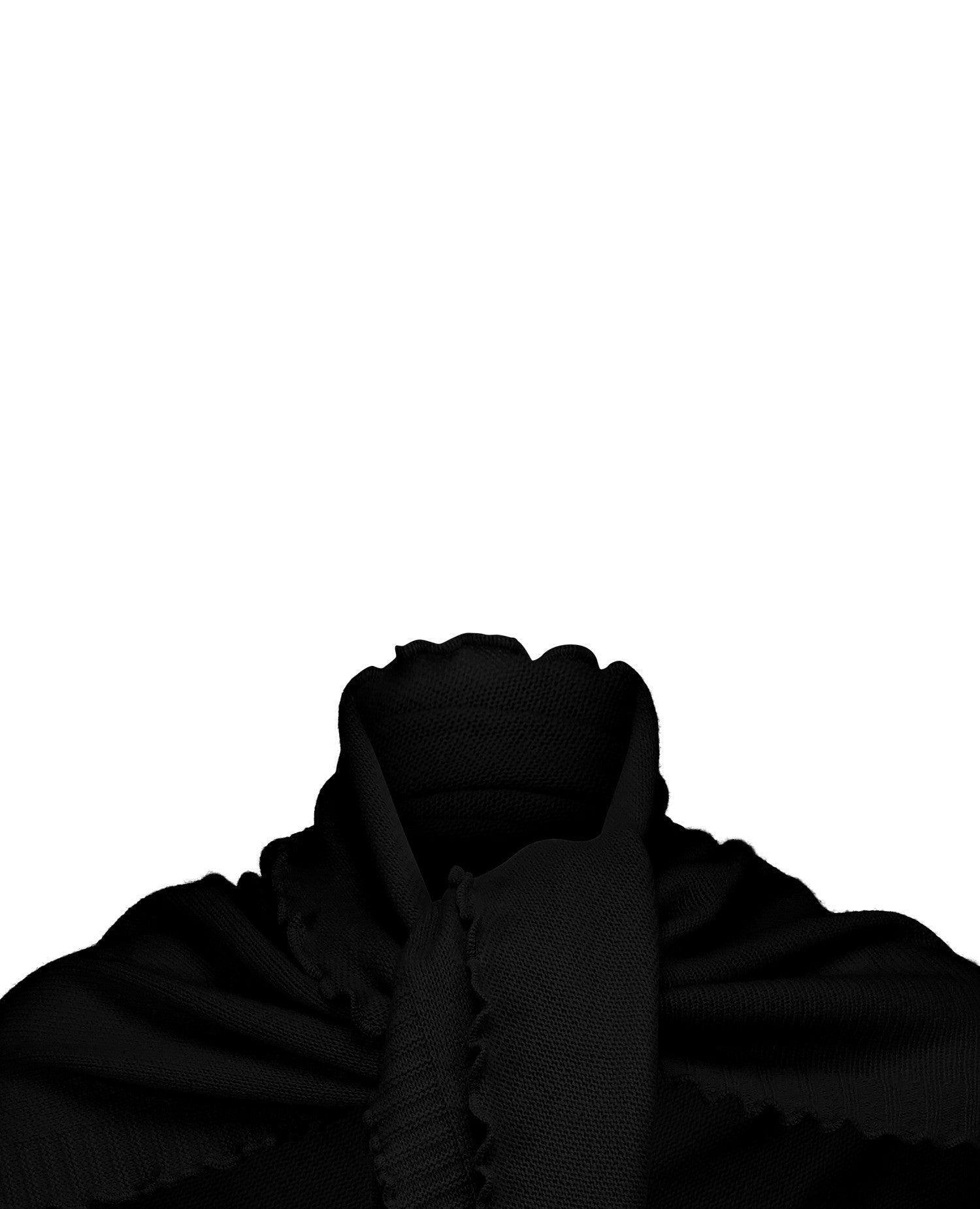 Cashmere triangle scarf (185x85cm), black