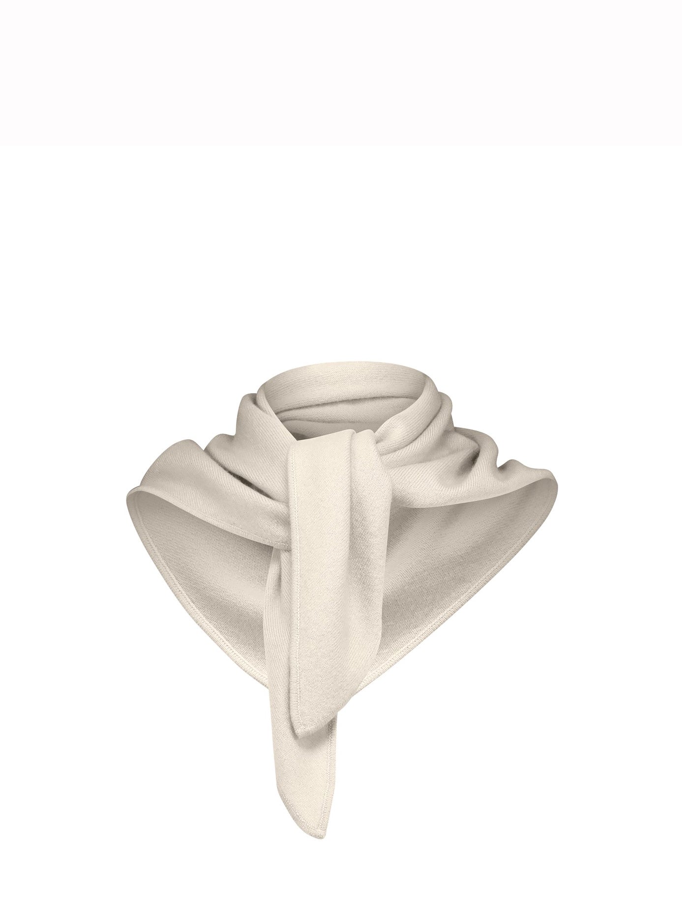 Cashmere triangle scarf (108x50cm), cream