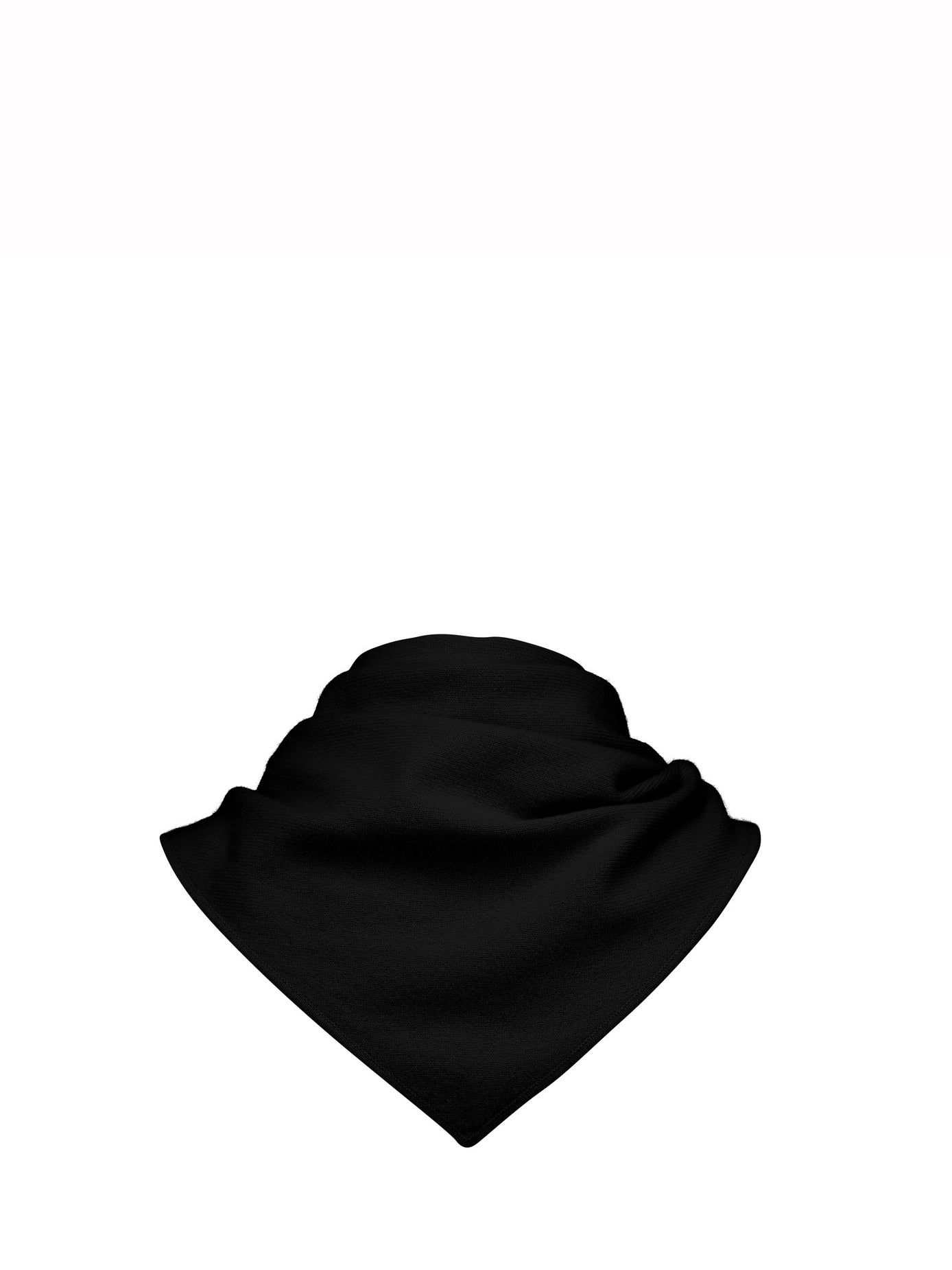 Cashmere triangle scarf (108x50cm), black