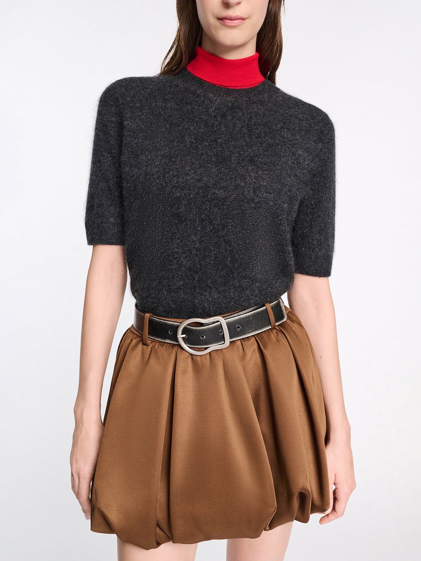 Fluffy statements pullover, charcoal grey