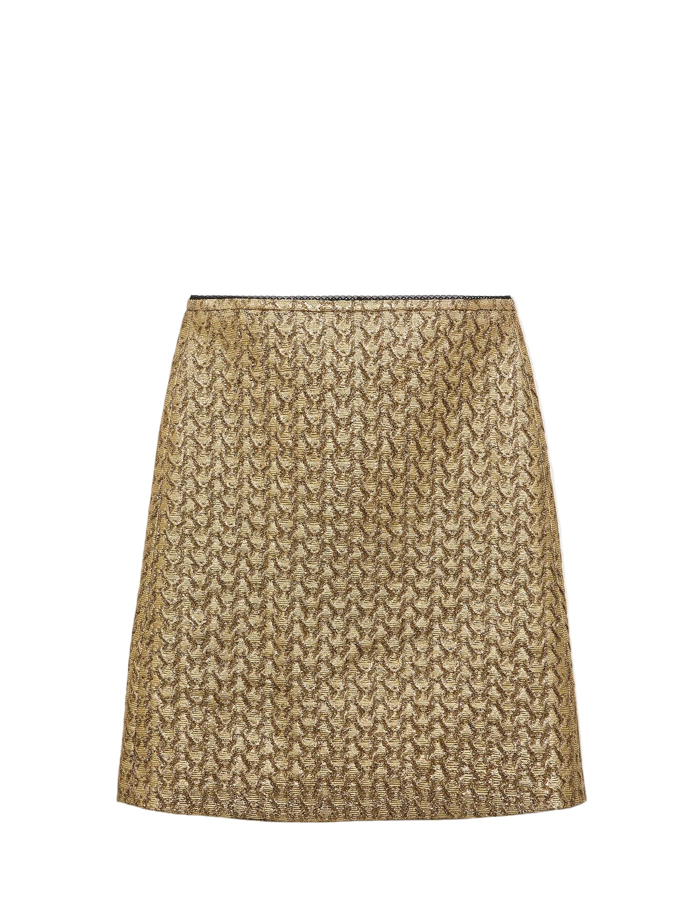 Golden hour knee-lenght skirt, gold