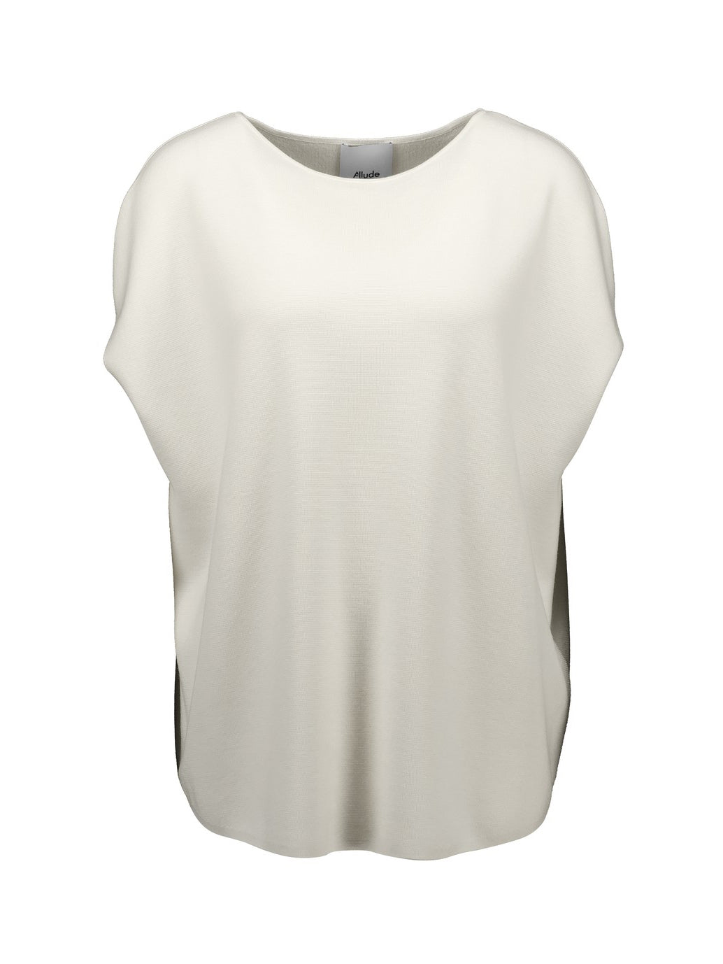 Boatneck wool top, light stone