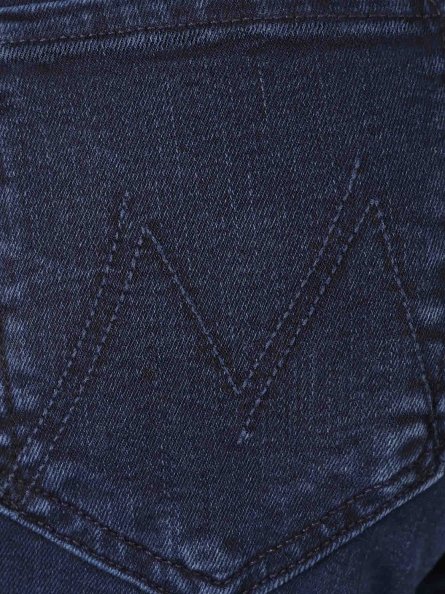 The Dazzler ankle mid rise, 'chip on my shoulder' dark blue wash