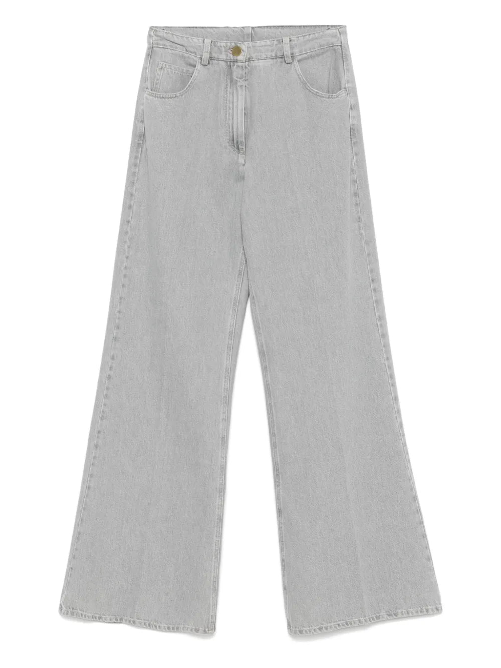 Regular waisted denim pants, grey