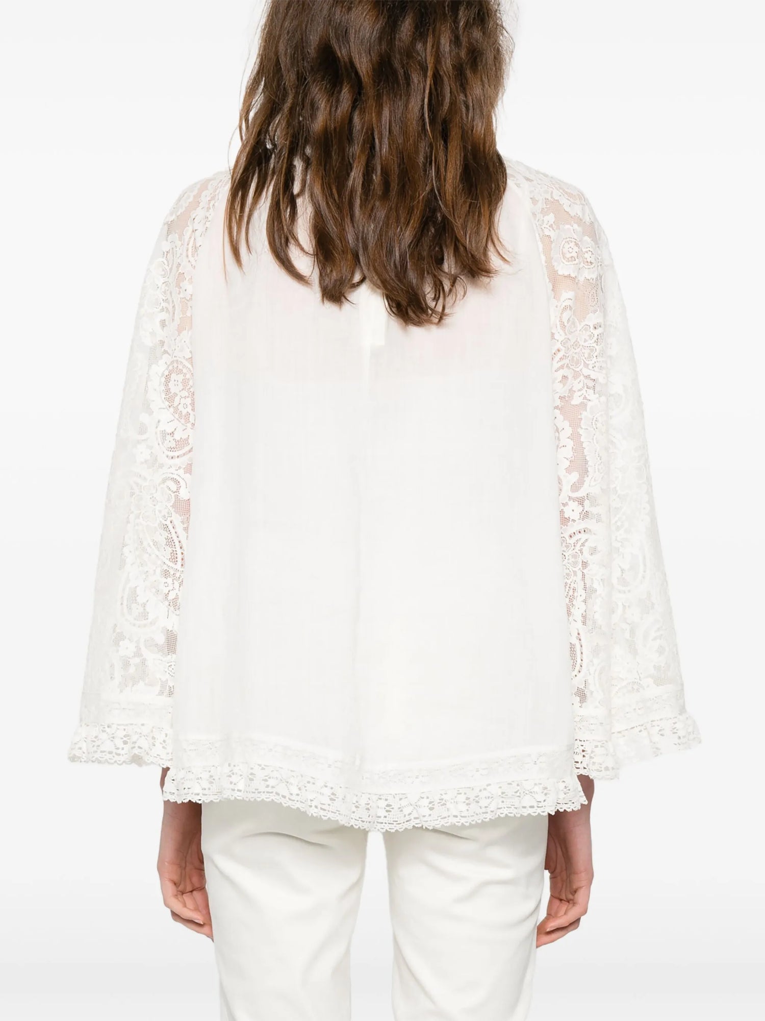 Ascension Lace Yoke Tunic, cream