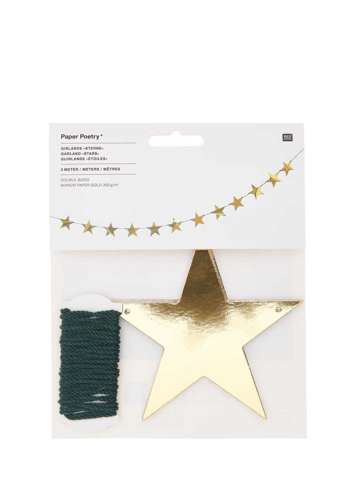 Garland stars, gold