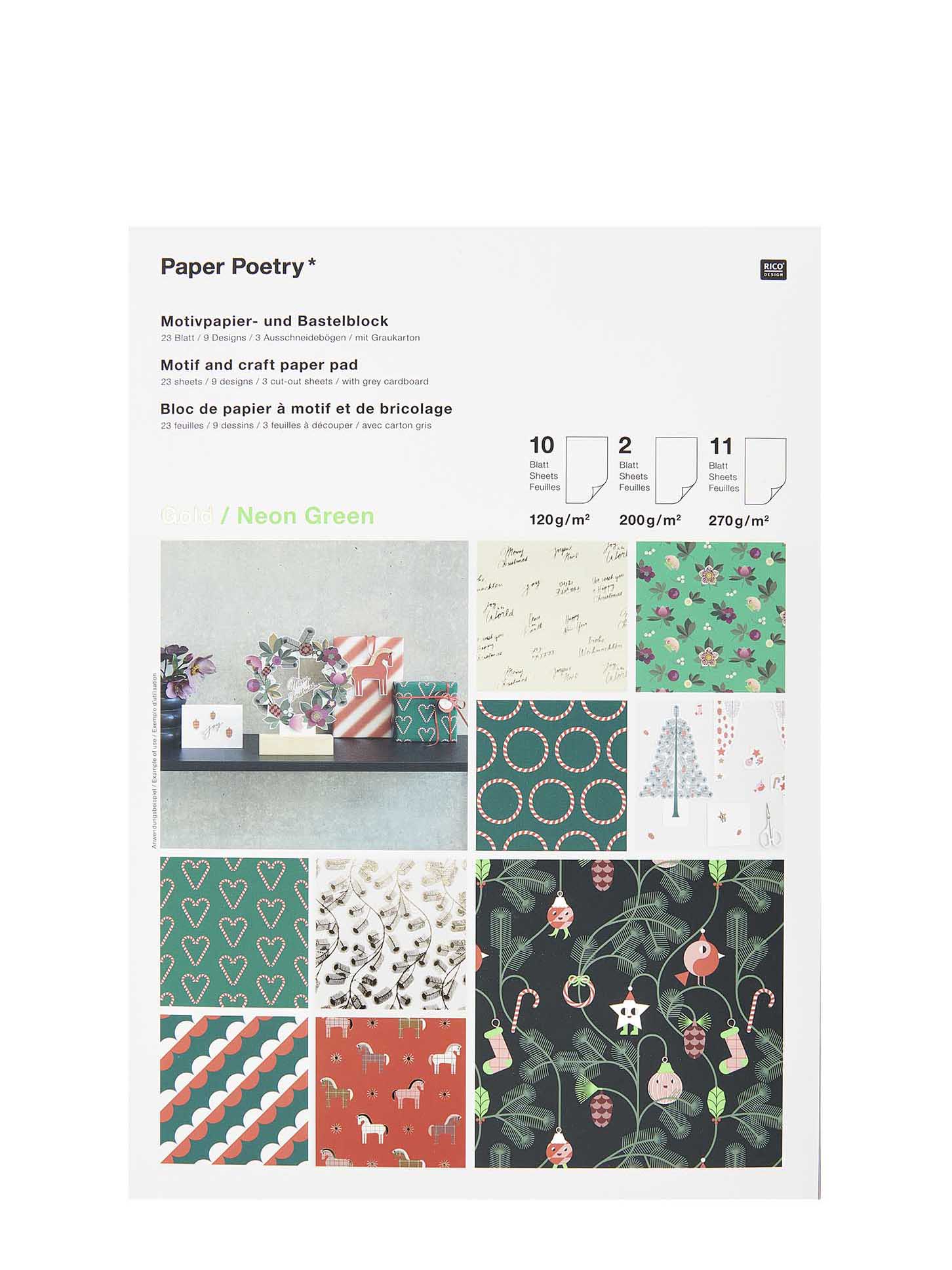 Motif paper and craft pad (24 sheets)