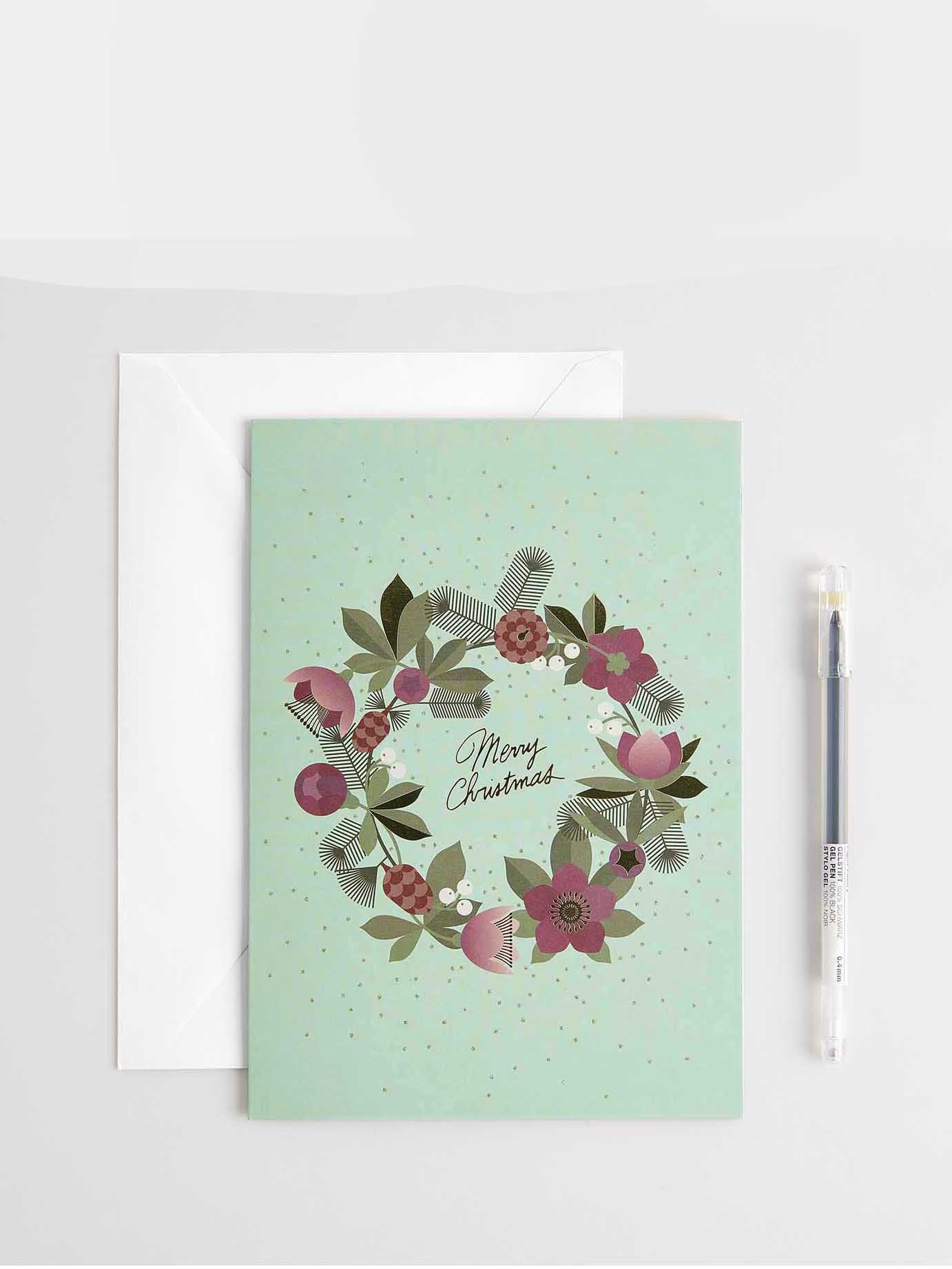 Christmas Card and envelope set (8 pcs)