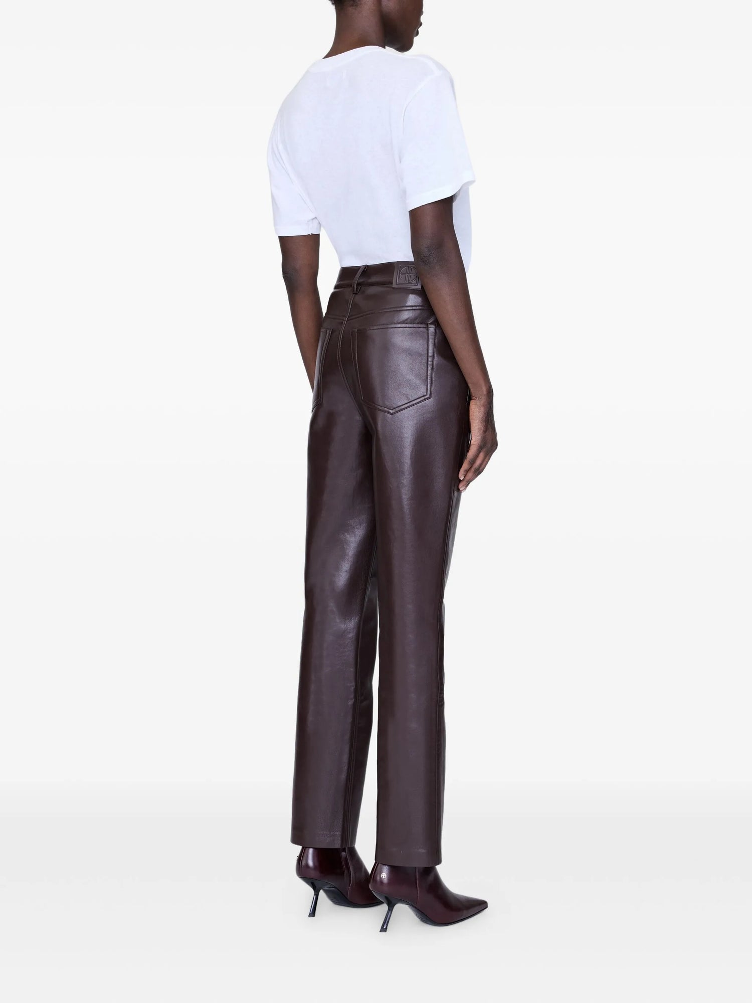 Bruno leather trousers, deep brown